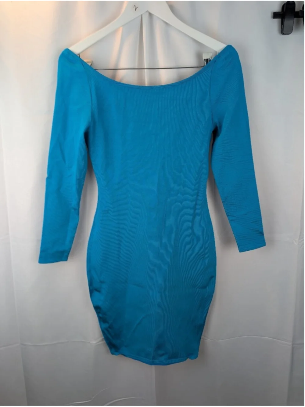 Alexandre Vauthier Off-Shoulder Turquoise Bodycon Dress Size 6(38) BNWT